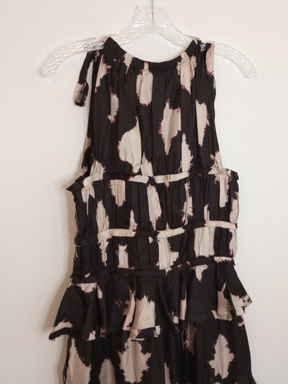Ulla Johnson Serafina Noir Blur Tiered Silk Gown - Picture 13 of 17